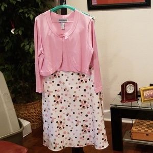 Dress with pink jacket